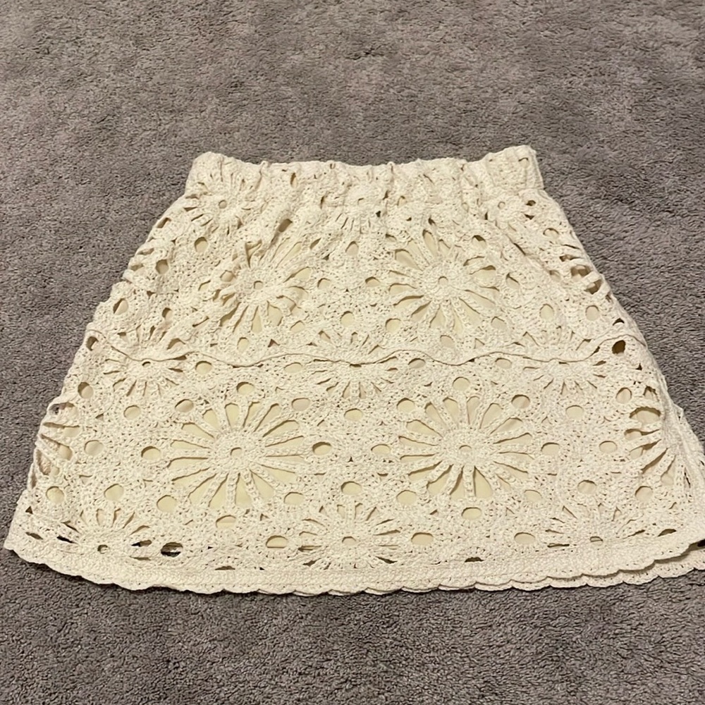 Crochet Skirt with lining underneath